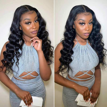 Ali Annabelle Loose Deep Wave Wig 4x4 13x4 Lace Frontal Human Hair Wigs Bouncy Loose